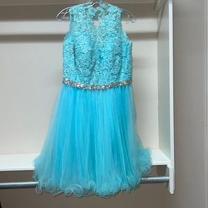 Blue dress was used for a quinceañera